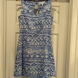 NWT Southern Tide Sun Dress Sleeveless Size 6, Blue White Watercolor Tropical
